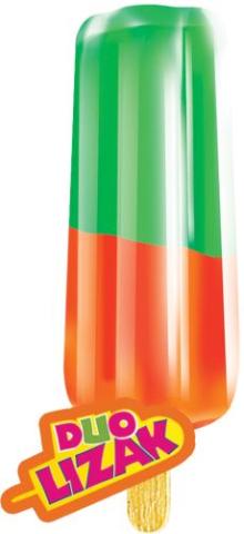 Lizak DUO - malinovo - jablkový nanuk 52ml (55ks)