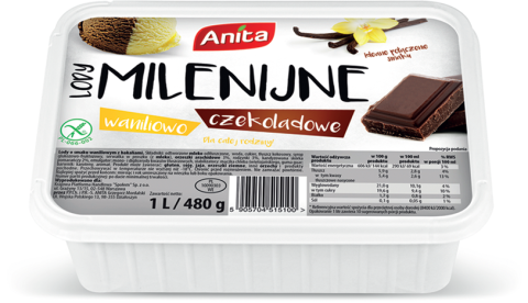 Milenijne čokoláda-vanilka 1000ml  (6ks)